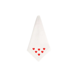 Guardanapo Branco Com Bordado De Corações - 1