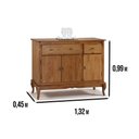 Ver imagem 5 de Balcão Linz 3 Portas Pés Luis Xv 99 X 132 X 45 Cm (a X L X P) - Cor Imbuia Glazer