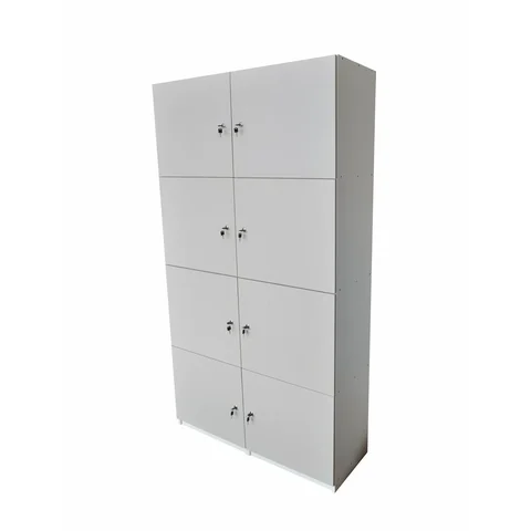 Armário 8 Portas Guarda Volume Locker com Chave em MDF