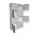 Ver imagem 3 de Armário 8 portas guarda volume locker com chave em mdf