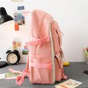 Ver imagem 4 de Kit Mochila Escolar Passeio Feminina C/ Espaço para Notebook:rosa