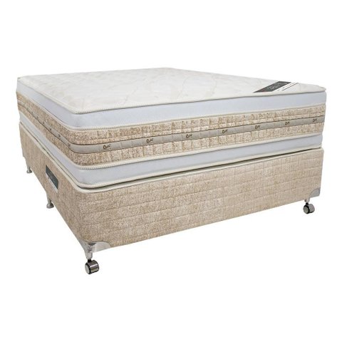 Cama Box + Colchão Castor Casal Premium Amazon Gel Double Face Pocket 138x188x63cm