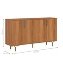 Ver imagem 2 de Buffet Aparador Libano Jequitibá 4 Portas MDF 160cm Jequitiba Amadeirado Casah