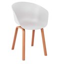 Ver imagem 3 de Kit 4 Cadeiras Toledo Anm8095f Anima Office Assento em Polipropileno Branco Base Aço Simulando