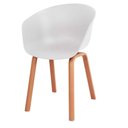 Ver imagem 2 de Kit 4 Cadeiras Toledo Anm8095f Anima Office Assento em Polipropileno Branco Base Aço Simulando