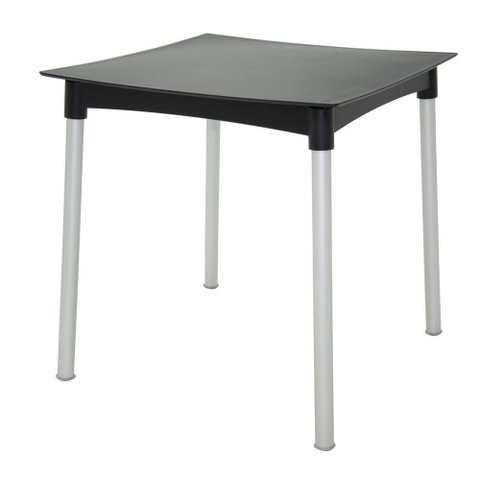 Mesa Tramontina Diana Polipropileno Preto com Pernas de Alum