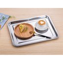 Ver imagem 4 de Kit 6 Bandeja Retangular Aço Inox Rasa para Servir 36 x 27cm
