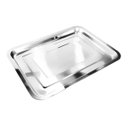Ver imagem 2 de Kit 6 Bandeja Retangular Aço Inox Rasa para Servir 36 x 27cm