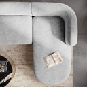 Ver imagem 6 de Sofá Modular Sala de Estar Decoração Luxo 265cm Lado Esquerdo Linho Celinne Luxuoso Cinza Claro