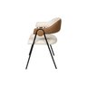 Cadeira Zaya Metal Preto Design Atemporal Sala de Jantar Moderna - Linho Off White/ Durango Kaki - 4