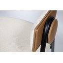 Ver imagem 5 de Cadeira Zaya Metal Preto Design Atemporal Sala de Jantar Moderna - Linho Off White/ Durango Kaki