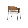 Cadeira Zaya Metal Preto Design Atemporal Sala de Jantar Moderna - Linho Off White/ Durango Kaki - 3