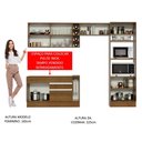 Ver imagem 6 de Armário de Cozinha Completa 290cm Rustic Cristal Madesa 09