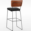 Ver imagem 2 de Kit 05 Banquetas Altas Cozinha Camel Linho Chumbo