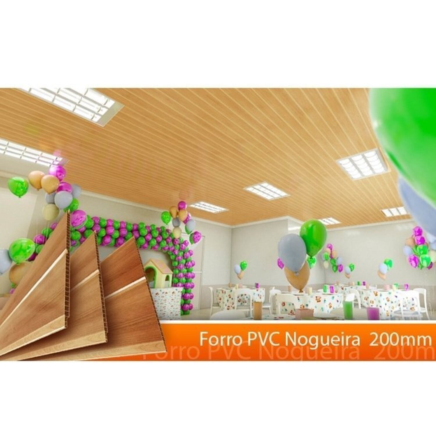 Kit 5 Caixas com 30 M² Forro de Pvc Polifort 8mm X 20cm X 3m (m²) - 2