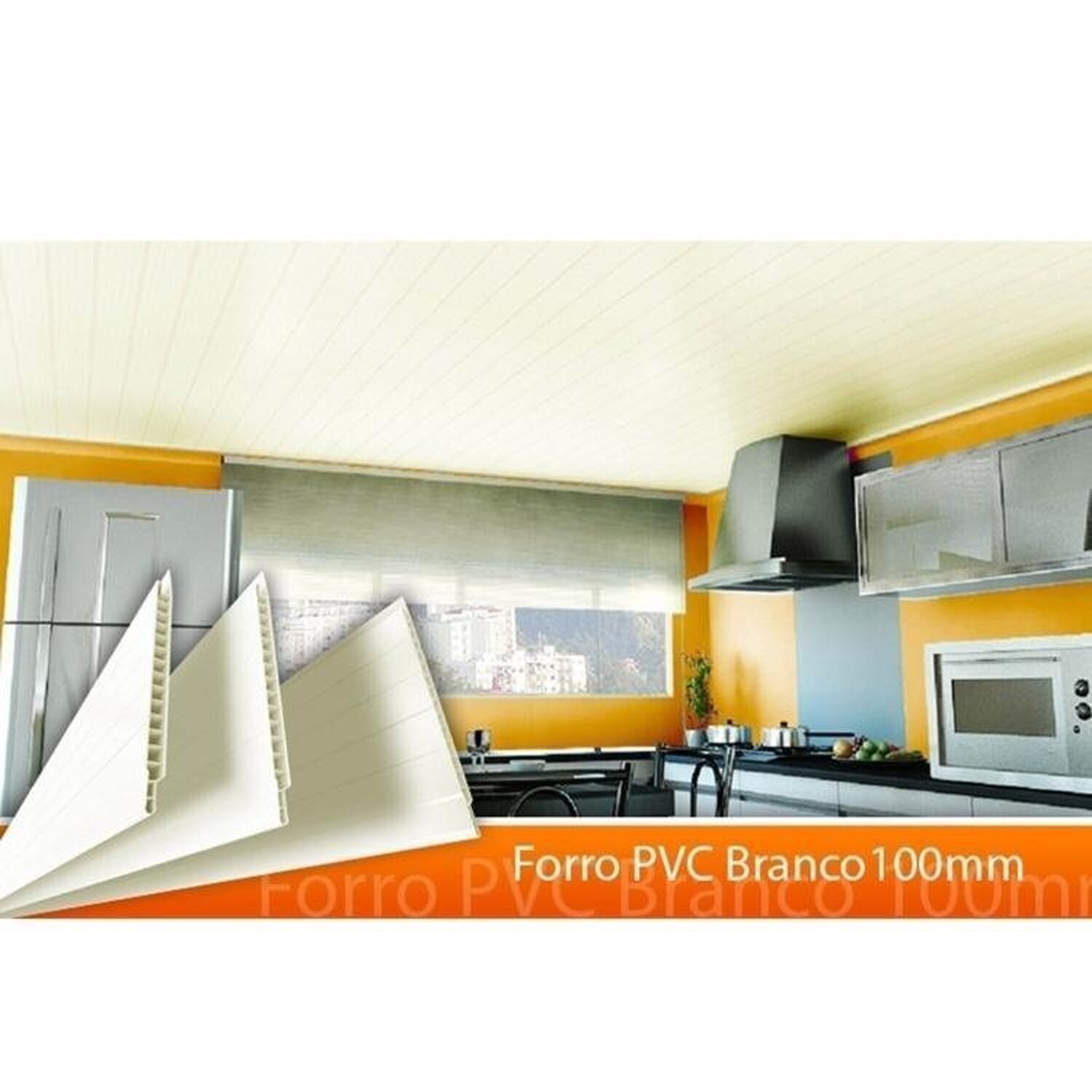 Kit com 30 m² Forro de PVC 8mm x 20cm x 3M Polifort  - 2