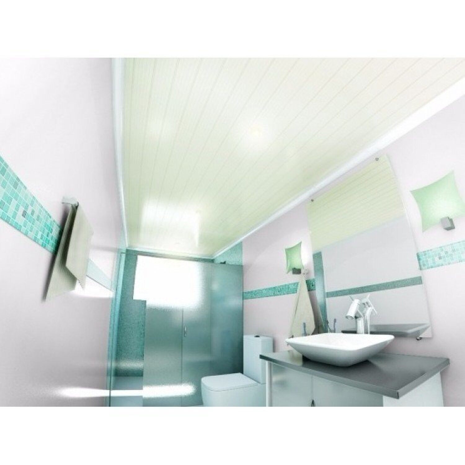 Kit com 30 m² Forro de PVC 8mm x 20cm x 3M Polifort  - 3