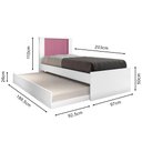 Ver imagem 5 de Cama de Solteiro Anne com Cama Auxiliar Framar Branco