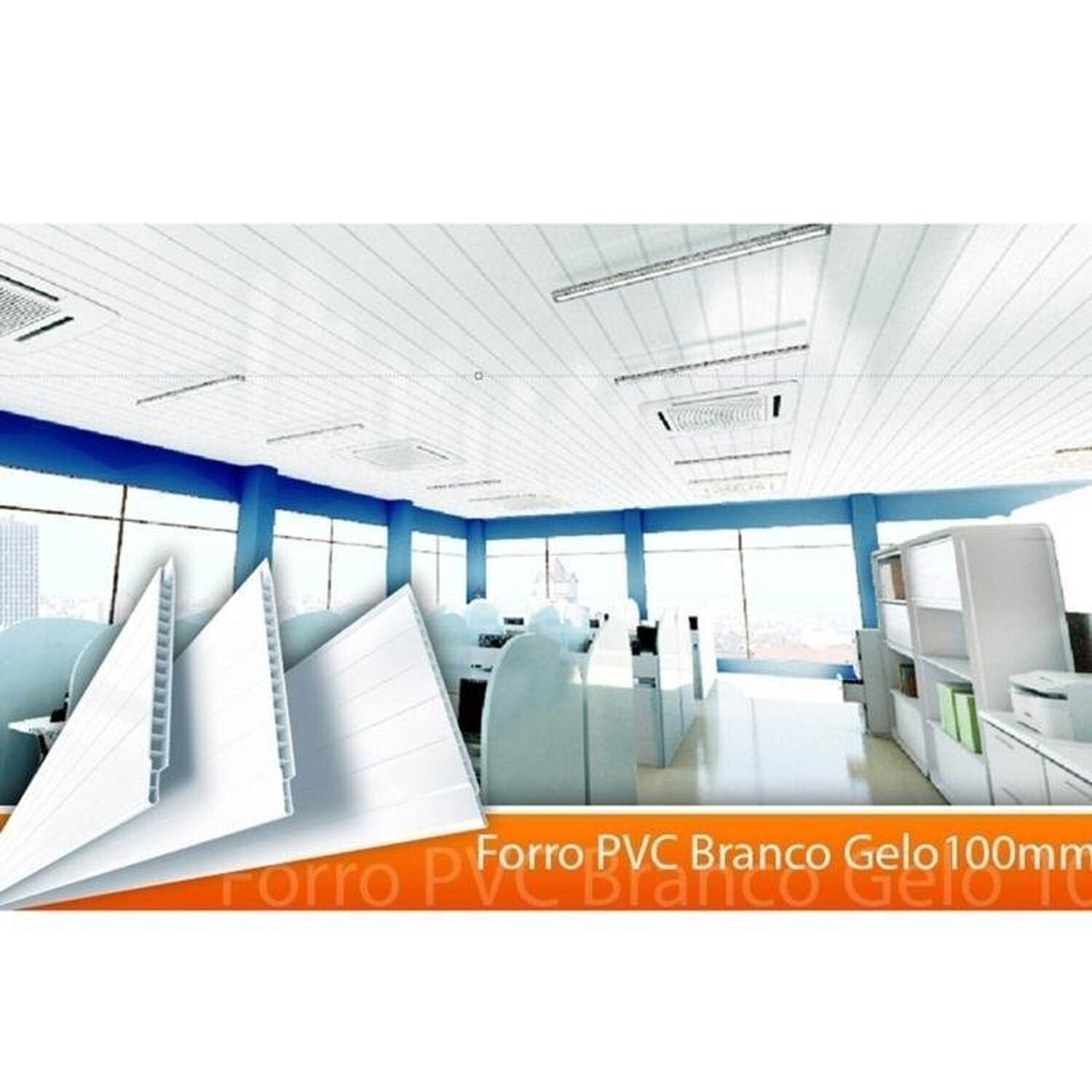 Kit com 30 m² Forro de PVC 8mm x 20cm x 3M Polifort  - 2