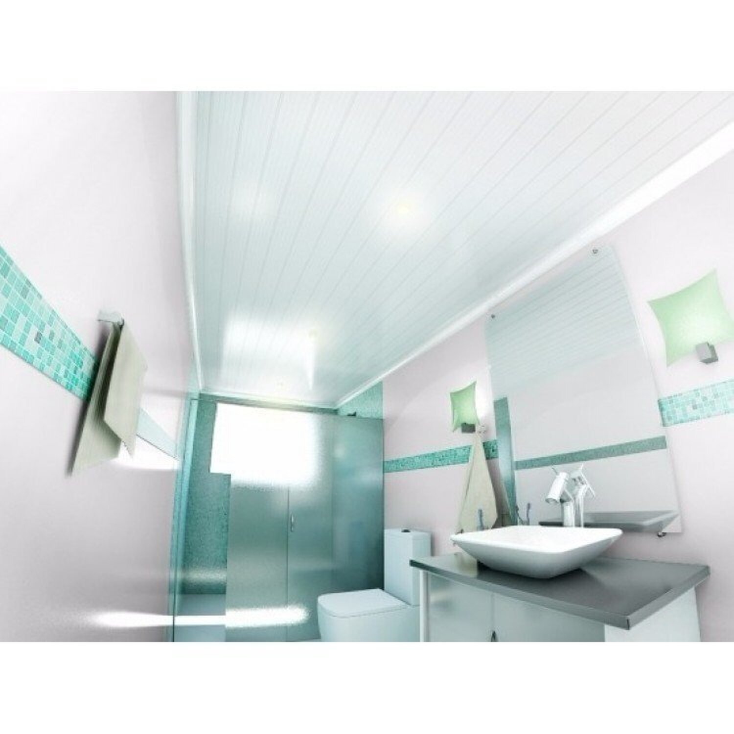 Kit com 30 m² Forro de PVC 8mm x 20cm x 3M Polifort  - 3