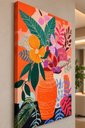 Ver imagem 3 de Quadro Vaso com Flores Tropicais Premium 90x130