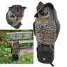 Coruja Solar Repelente Acende Olhos Faz Barulho Sensor Movimento Afasta Animais Cobra Escorpiao Bich - 1