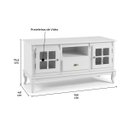 Ver imagem 4 de Rack para Sala com Pés Luis Xv 2 Portas 1 Gaveta e Nicho 60811 Hannover Linz Móveis - Laca Branco