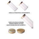 Ver imagem 5 de Kit 03 Potes de Vidro Alta Resistencia com Vedação e Tampa Bambu