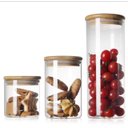 Ver imagem 7 de Kit 03 Potes de Vidro Alta Resistencia com Vedação e Tampa Bambu