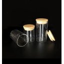Ver imagem 2 de Kit 03 Potes de Vidro Alta Resistencia com Vedação e Tampa Bambu