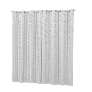 Cortina Jacquard 6,00x2,70 Para Trilho Suíço:Branco