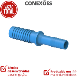 50 Unidades União Interna com Redução Bitola 3/4'' X 1/2'' para Irrigação Cor Azul Durín - 2