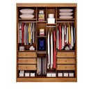 Ver imagem 5 de Guarda-Roupa Casal em MDF 6 Portas 6 Gavetas com Espelho Reno Marrom/Cinamomo