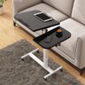 Mesa Notebook Dupla Articulada Mesinha Altura Ajustável Suporte Computador Jantar com Rodinhas Escri - 2
