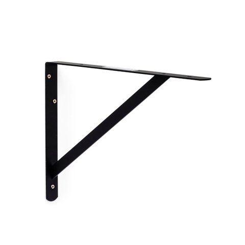 Kit 6X Suporte Reforçado Mão Francesa para Prateleira 40 cm Preto
