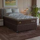 Ver imagem 1 de Cama Box Viúva + Colchão Comfort Class Pillow Top 128x188 Marrom/suede Marrom