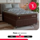 Ver imagem 5 de Cama Box Viúva + Colchão Comfort Class Pillow Top 128x188 Marrom/suede Marrom
