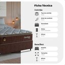 Ver imagem 3 de Cama Box Viúva + Colchão Comfort Class Pillow Top 128x188 Marrom/suede Marrom