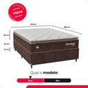 Ver imagem 4 de Cama Box Viúva + Colchão Comfort Class Pillow Top 128x188 Marrom/suede Marrom