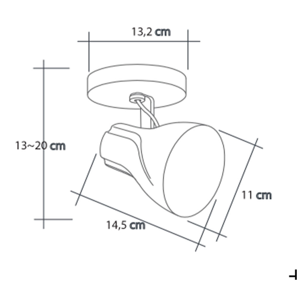 Luminária de Teto Spot de Sobrepor Direcionável Octa Plus Design Moderno Quarto Sala 1L E27 Branco - 4