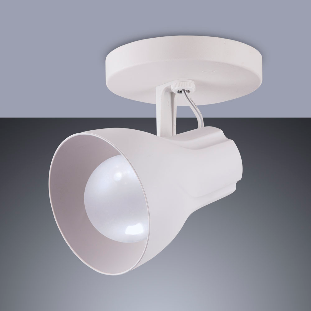 Luminária de Teto Spot de Sobrepor Direcionável Octa Plus Design Moderno Quarto Sala 1L E27 Branco - 2