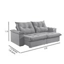 Ver imagem 3 de Sofá 4 Lugares Retrátil 250cm Pillow Top Reclinável Molas Ensacadas m-191