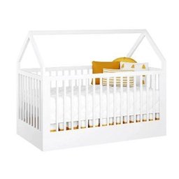 Berço Wood 2 em 1 Montessori Branco C/carvalho - Divicar - 1