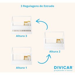 Berço Wood 2 em 1 Montessori Branco C/carvalho - Divicar - 12