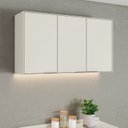 Ver imagem 1 de Armário Aéreo 03 Portas 120cm 100% MDF Fineze Bege/Areia HP