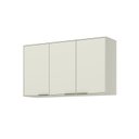 Ver imagem 3 de Armário Aéreo 03 Portas 120cm 100% MDF Fineze Bege/Areia HP