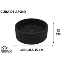 Ver imagem 6 de CUBA DE APOIO PARA BANHEIROS E LAVABOS REDONDA 35 CM PRETO FOSCO