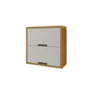 Ver imagem 1 de Armário Aéreo p/ Cozinha Imperatriz c/ 2 Portas 80cm Freijo/Off White - Nesher