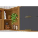 Ver imagem 5 de Armário Aéreo p/ Cozinha Imperatriz c/ 2 Portas 80cm Freijo/Off White - Nesher