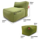 Ver imagem 2 de Puff e Apoio Brisa Conforto para Áreas Externas Good Pufes Poltrona Enchimento Perolas Eps